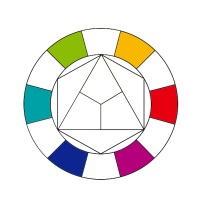 cercle chromatique - couleurs tertiaires