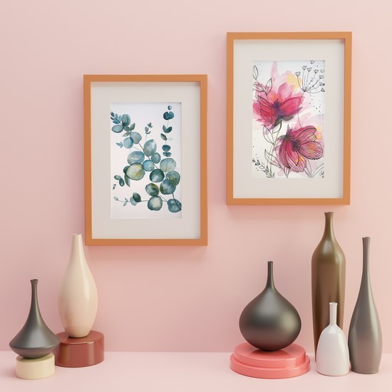 aquarelle de chenel, aquarelle eucalyptus et fleurs
