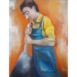 Pastel sec de Chenel - Le tailleur d'ardoises