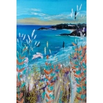 Tableau de CheNel, peinture acrylique - paysage de bord de mer