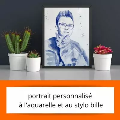 commander un portrait à l'aquarelle, portrait personnalisé, peinture portrait, commander un portrait, peindre sur commande, tableau personnalisé