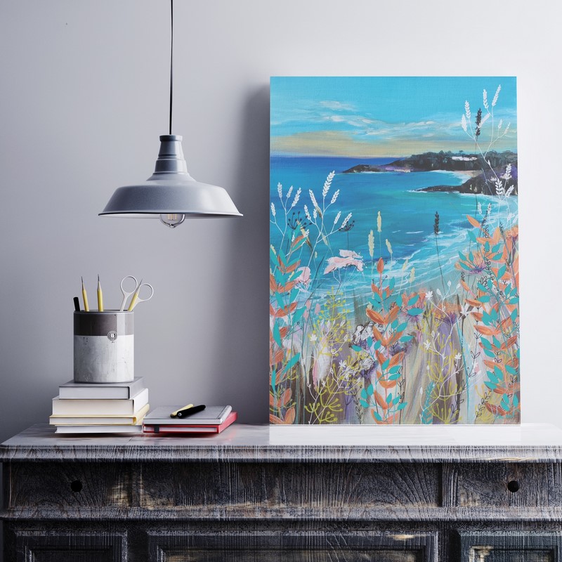 Tableau paysage marin, tableau original peint à la main, tableau de CheNel
