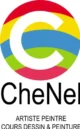 logo de l'artiste peintre et professeur de dessin française CheNel - Nelly Chenard, aria-label="Accueil"